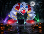 13ft Clown Inflatable Archway — Loomi Holidays oversized Halloween inflatable archway with built-in LED lighting (1 of 10) 1