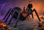 12ft Long Black Inflatable Spider — Loomi Holidays oversized Halloween yard inflatable with built-in LED lighting (2 of 12) 2